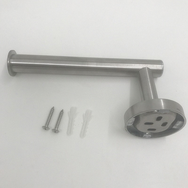 Modern Wall Mounted Toilet Paper Holder Stainless Steel Brushed Bathroom Roll Holder