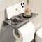 Wall Mount toilet paper holder with Shelf Stainless Steel Bathroom paper holder with Phone Storage