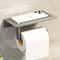 Wall Mount toilet paper holder with Shelf Stainless Steel Bathroom paper holder with Phone Storage