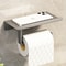 Wall Mount toilet paper holder with Shelf Stainless Steel Bathroom paper holder with Phone Storage