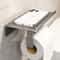 Wall Mount toilet paper holder with Shelf Stainless Steel Bathroom paper holder with Phone Storage