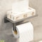 Wall Mount toilet paper holder with Shelf Stainless Steel Bathroom paper holder with Phone Storage
