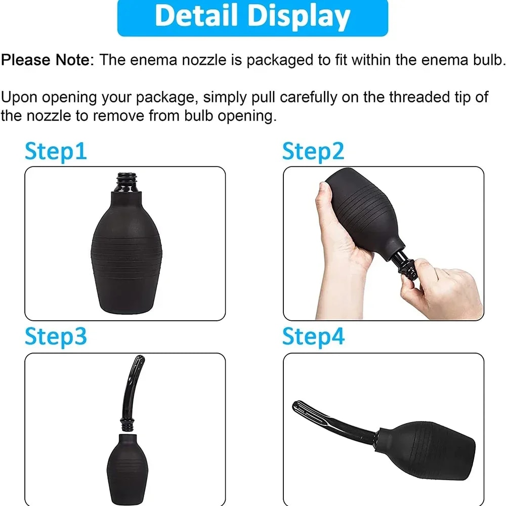 Flexible Silicone Enema Bulb Kit With Anti Backflow System For Gentle Colon Cleanse 4