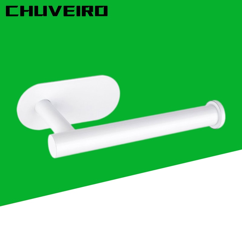 Adhesive Toilet Paper Holder Stainless Steel Wall Mounted Tissue Rack