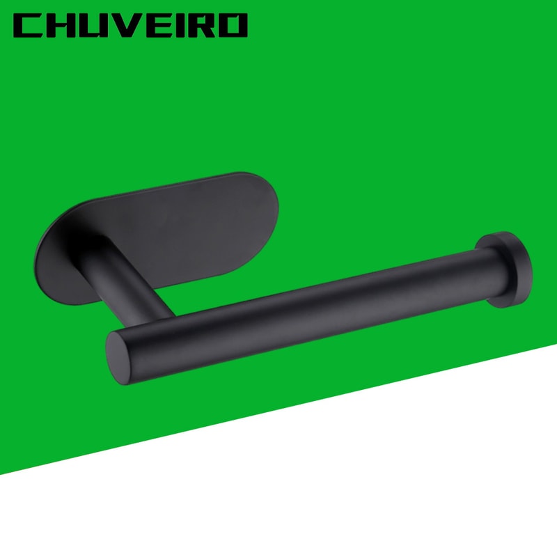 Adhesive Toilet Paper Holder Stainless Steel Wall Mounted Tissue Rack