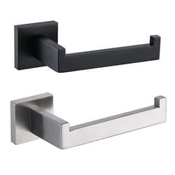 matte black toilet paper holder wall mounted stainless steel bathroom organizer