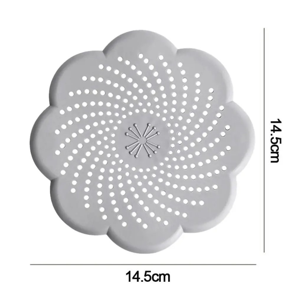 Flower Silicone Floor Drain Hair Catcher Anti Clog Sink Strainer Cover 2