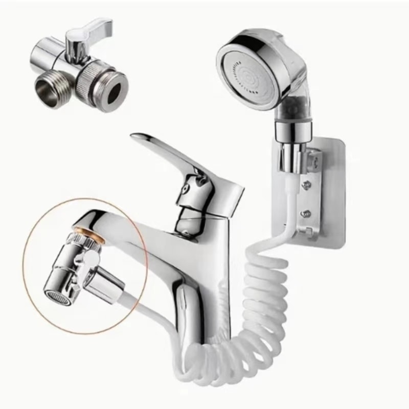 Universal Faucet Splitter Valve with Easy Switch for Kitchen Shower and Bathroom Tap