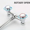 Chrome Hot & Cold Faucet Handle Replacement Set Durable Bathroom Faucet Knobs