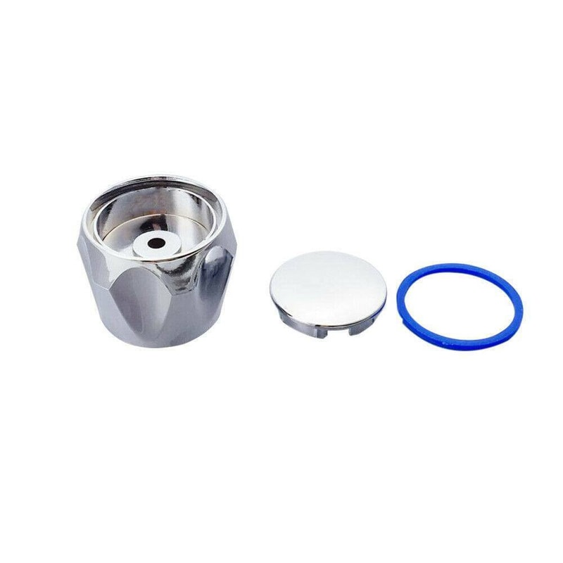 Chrome Hot & Cold Faucet Handle Replacement Set Durable Bathroom Faucet Knobs