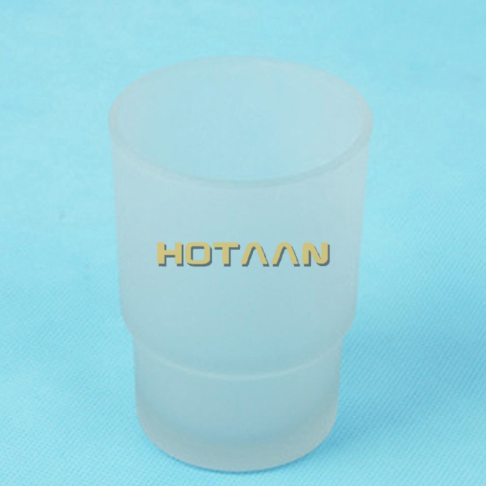 Modern Glass Toothbrush Holder Transparent Matte Bathroom Cup