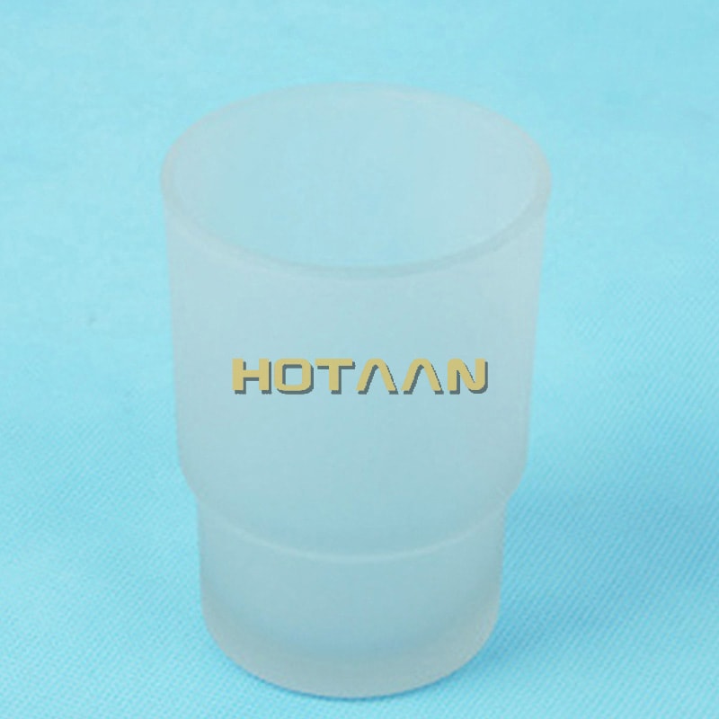 Modern Glass Toothbrush Holder Transparent Matte Bathroom Cup