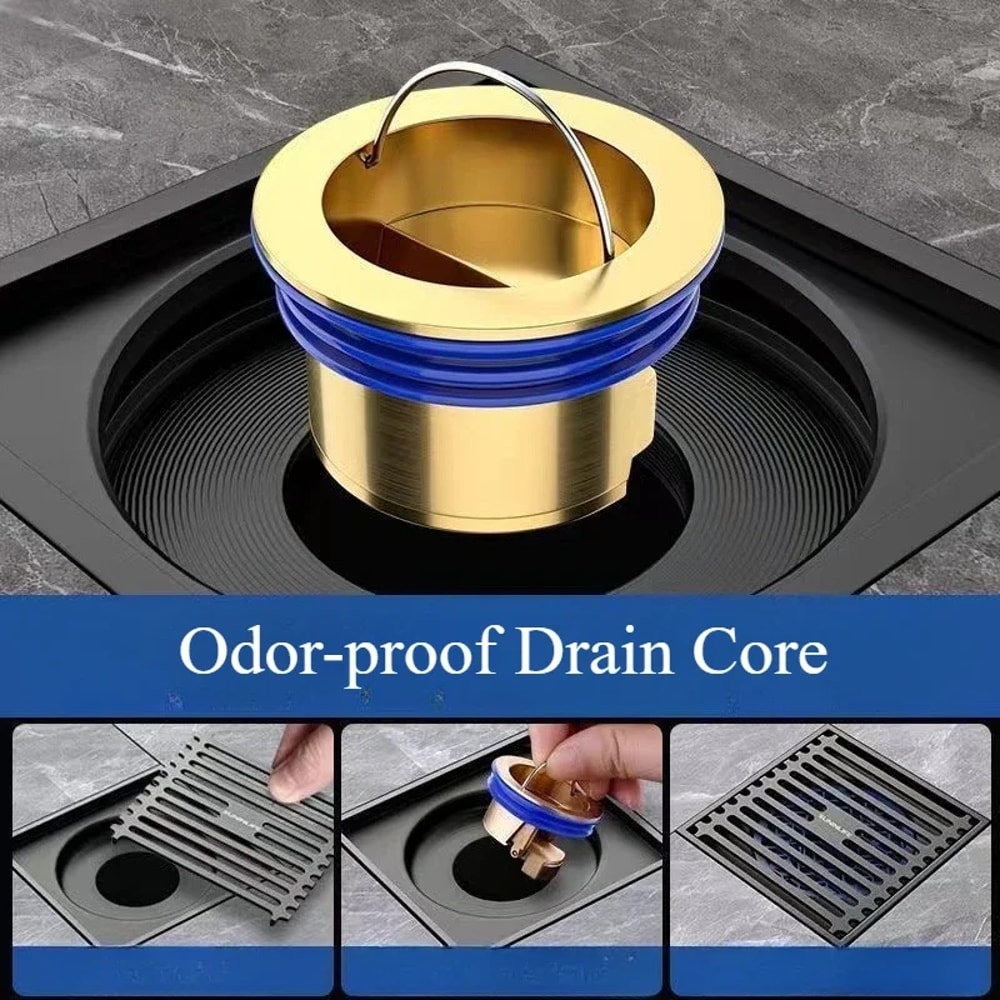 Copper Floor Drain Core Anti Odor Seal Bathroom Drain Insert With Insect Blocker 3