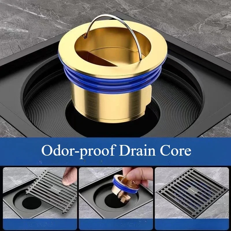 Copper Floor Drain Core Anti Odor Seal Bathroom Drain Insert With Insect Blocker 3