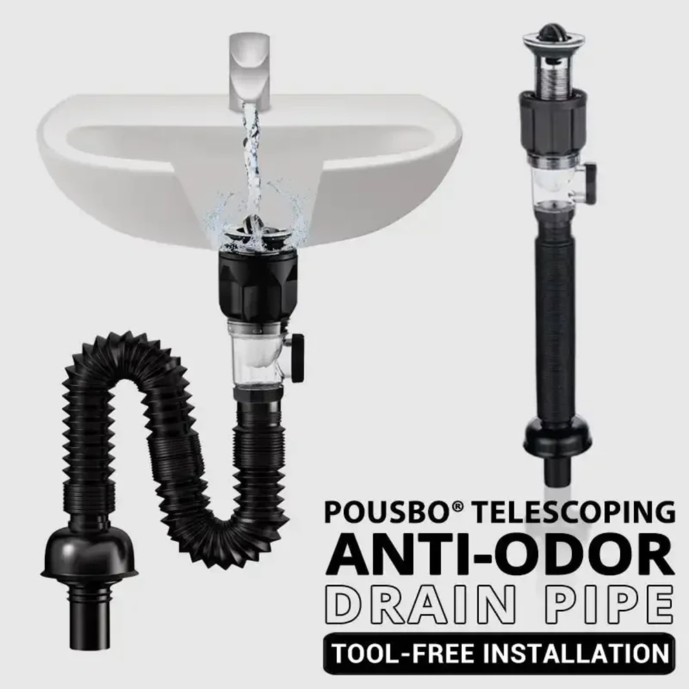Flexible Deodorant Sink Drain Hose Kit for Kitchen and Bathroom Plumbing