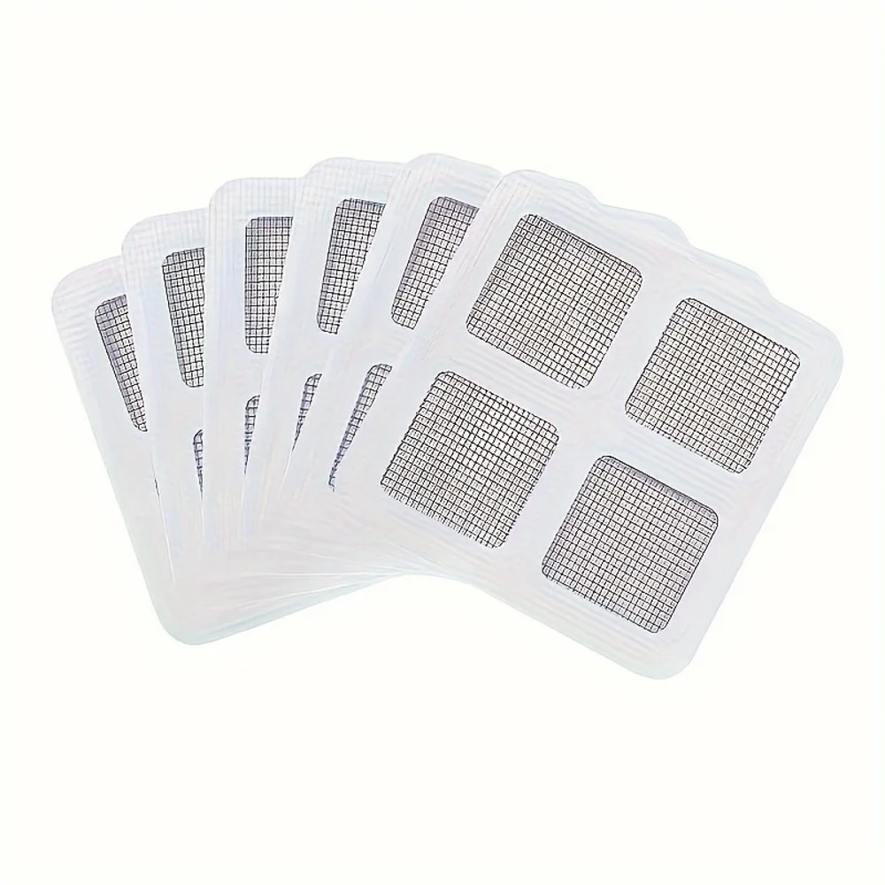 Disposable Shower Drain Hair Catcher Mesh Stickers Pack Hair Trap Filter Covers 6