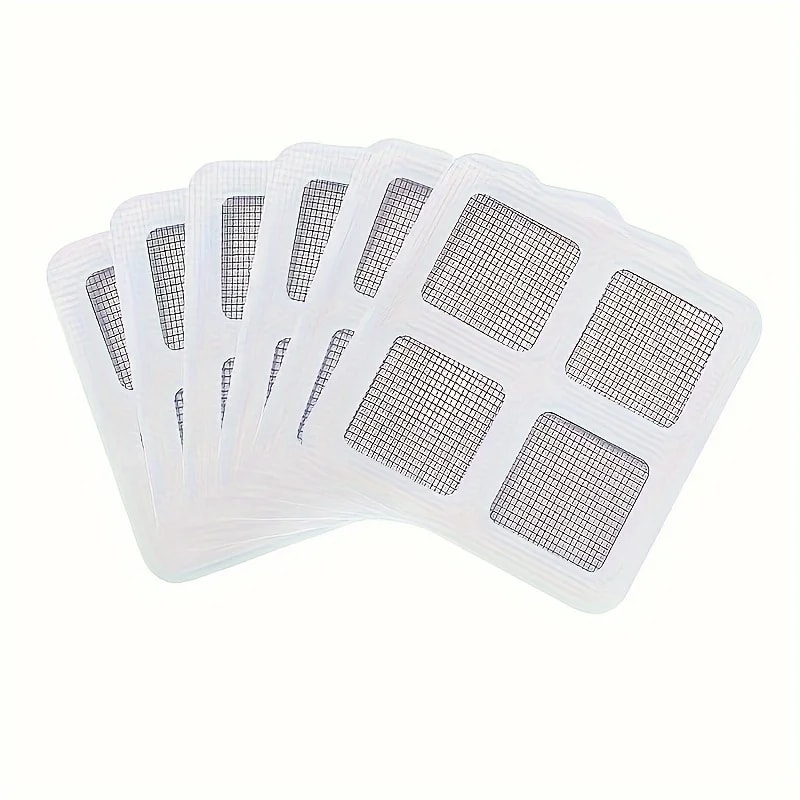 Disposable Shower Drain Hair Catcher Mesh Stickers Pack Hair Trap Filter Covers 6