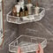Clear Corner Shower Shelf Wall Mount Bathroom Organizer Caddy