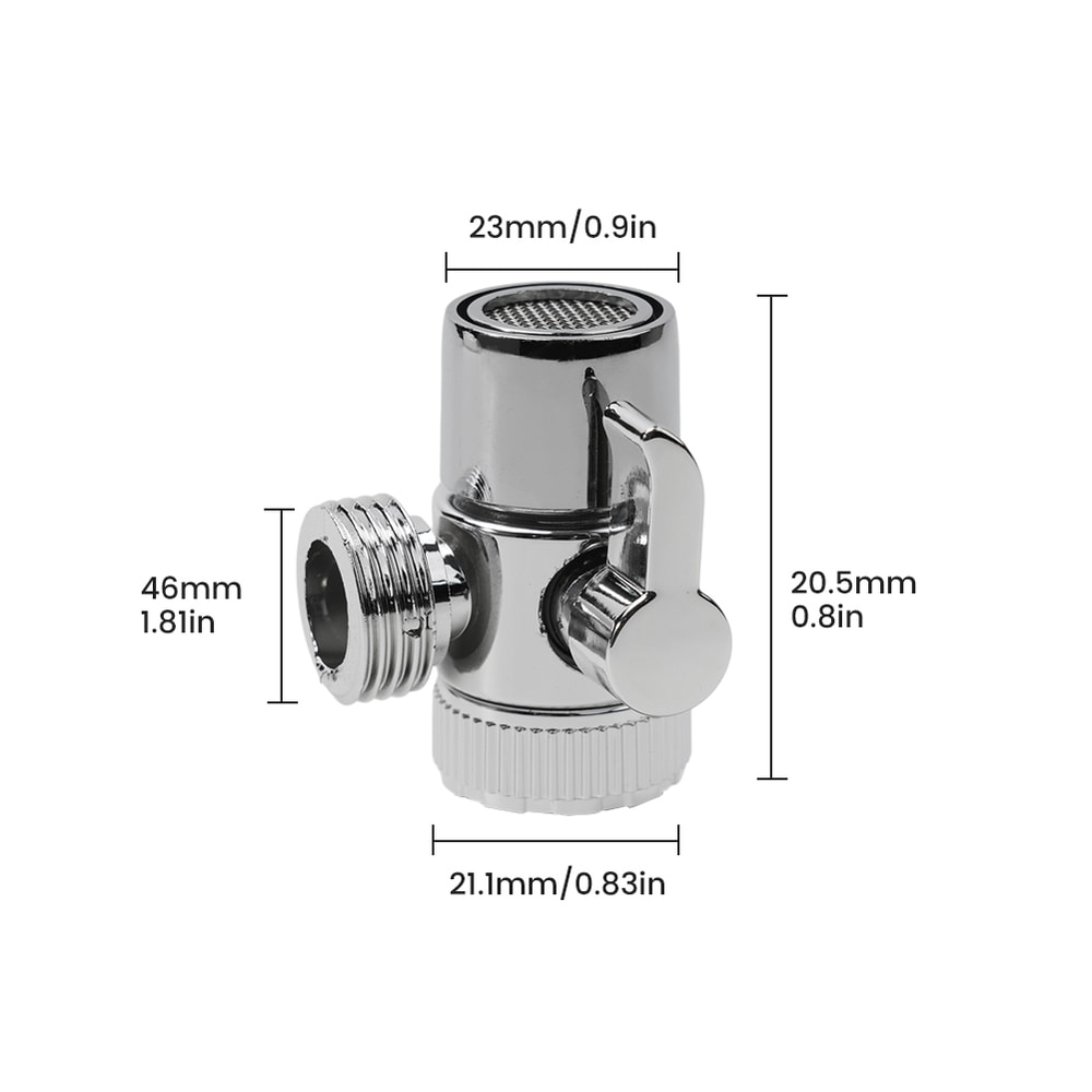 Way Faucet Diverter Valve Adapter for Kitchen Sink Hose Connector