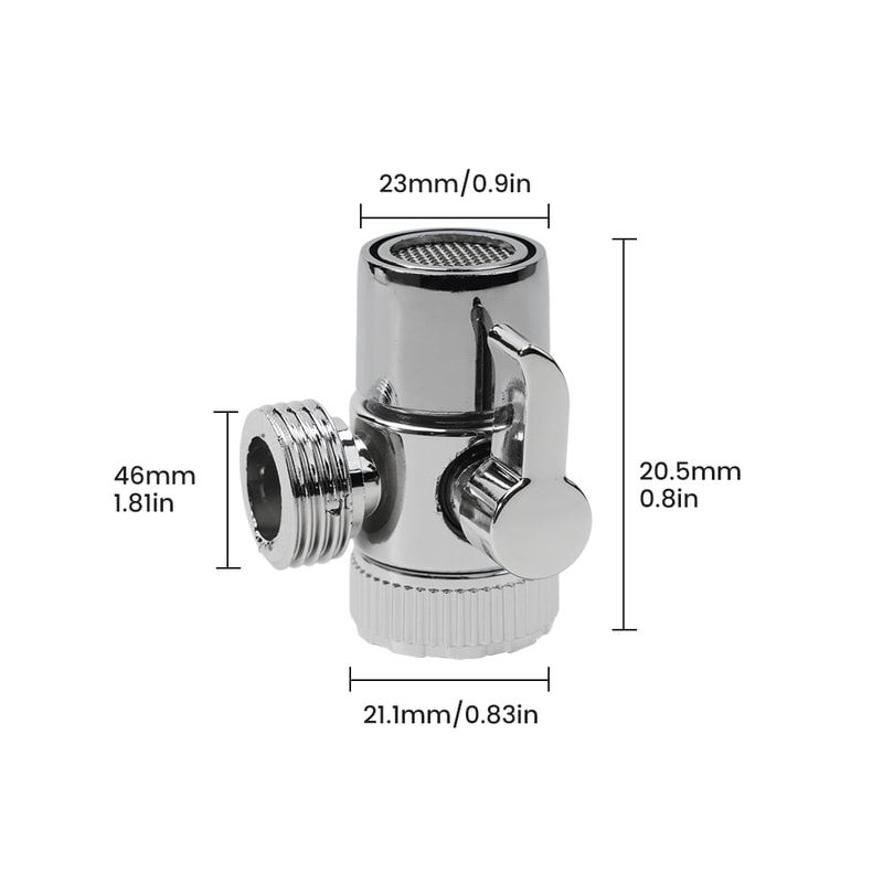 Way Faucet Diverter Valve Adapter for Kitchen Sink Hose Connector