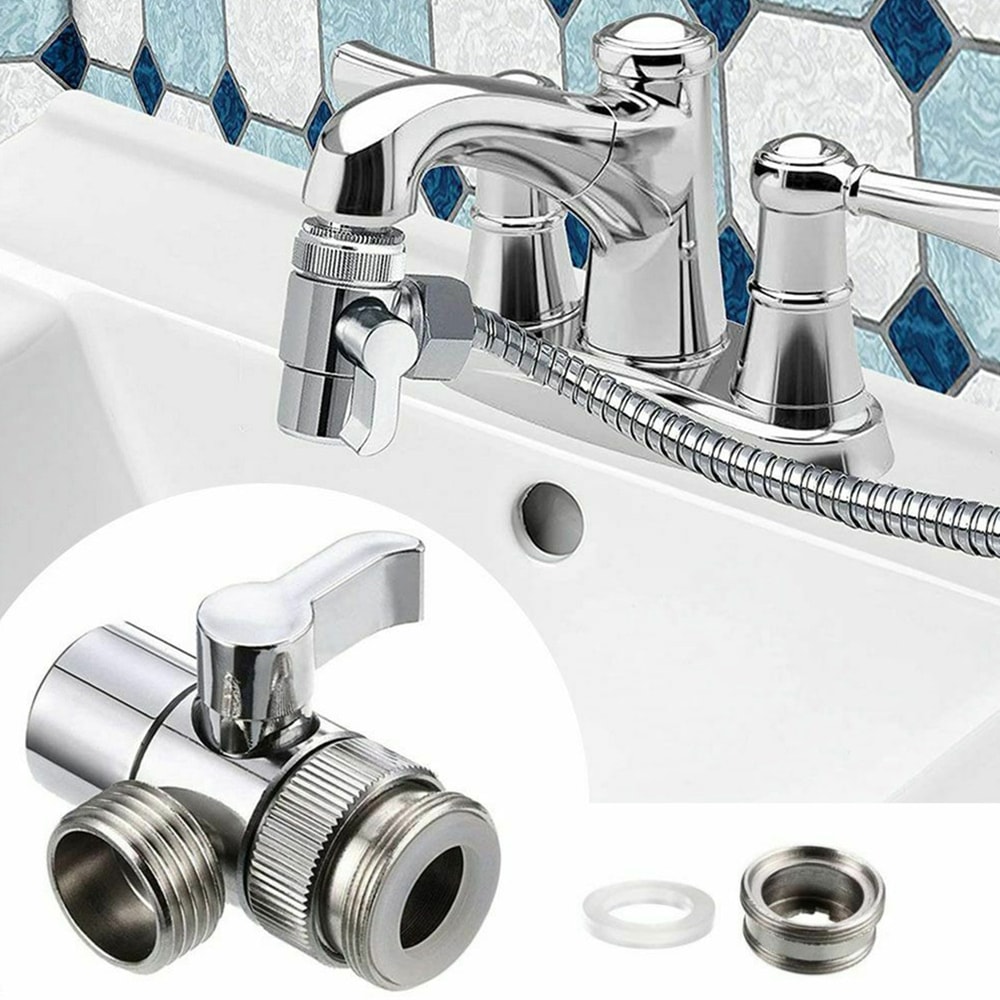 Way Faucet Diverter Valve Adapter for Kitchen Sink Hose Connector