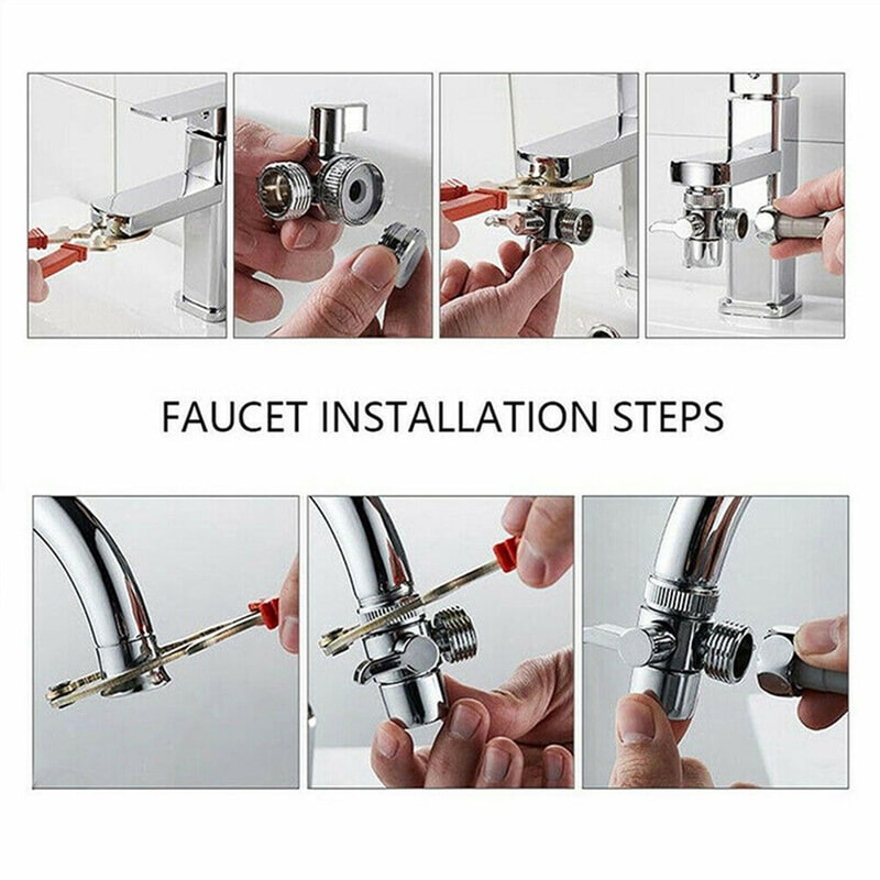Way Faucet Diverter Valve Adapter for Kitchen Sink Hose Connector