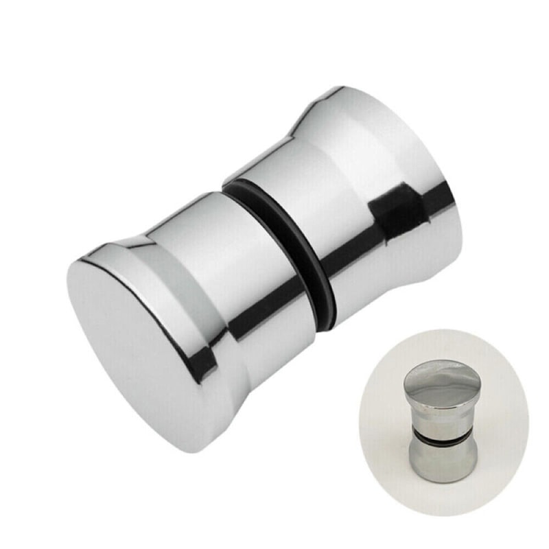 Chrome Shower Door Knob Replacement Durable Bathroom Glass Handle