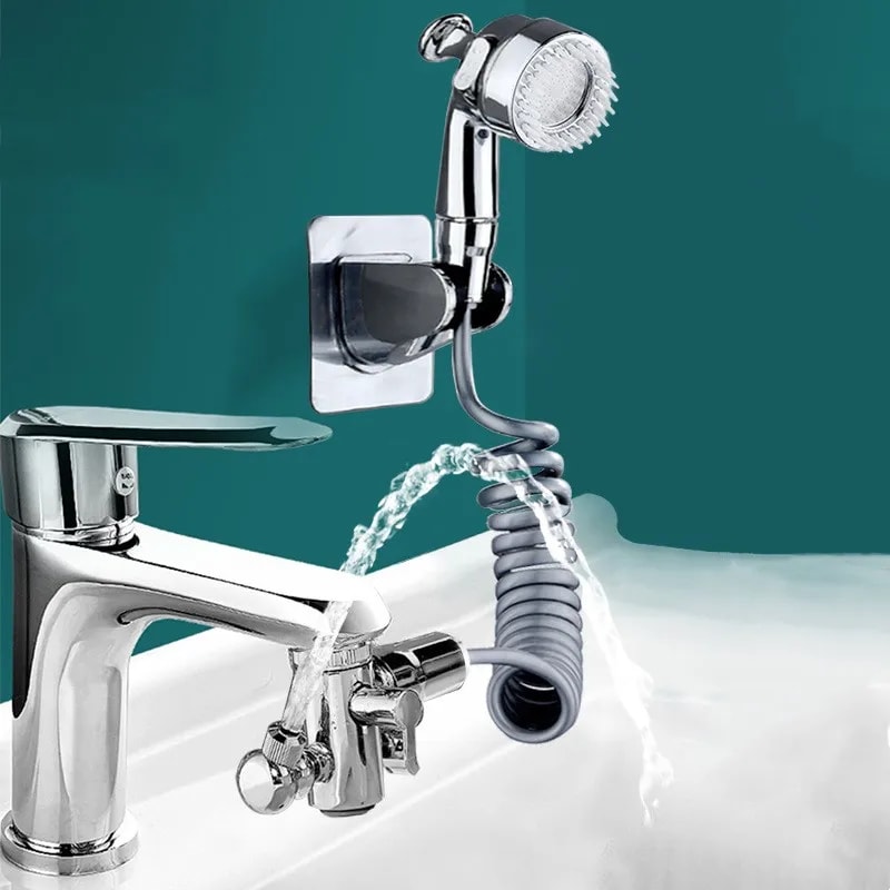 Pressurized Faucet Shower Attachment Kit with Massage Spray for Bathroom Sink