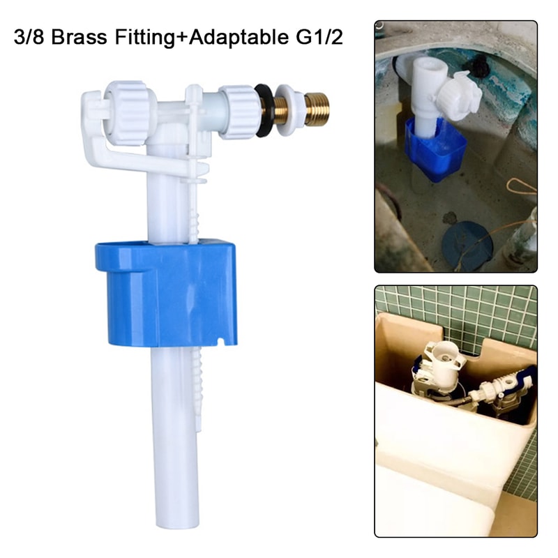 Premium Brass Toilet Fill Valve Adjustable Cistern Inlet Valve Leakproof Design