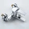 Wall Mounted Dual Spout Bathroom Faucet with Hot Cold Mixer Chrome Basin Tap