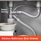 Double Basin Kitchen Sink Drain Pipe Kit with Odor Proof Anti Clog Drainer