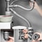 Double Basin Kitchen Sink Drain Pipe Kit with Odor Proof Anti Clog Drainer