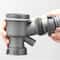 Double Basin Kitchen Sink Drain Pipe Kit with Odor Proof Anti Clog Drainer