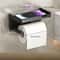 Wall Mounted Toilet Paper Holder with Shelf Black Bathroom Organizer