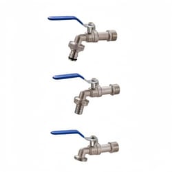 dual outlet zinc alloy garden faucet heavy duty outdoor bibcock for irrigation and home use