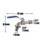 Dual Outlet Zinc Alloy Garden Faucet Heavy Duty Outdoor Bibcock For Irrigation And Home Use 2