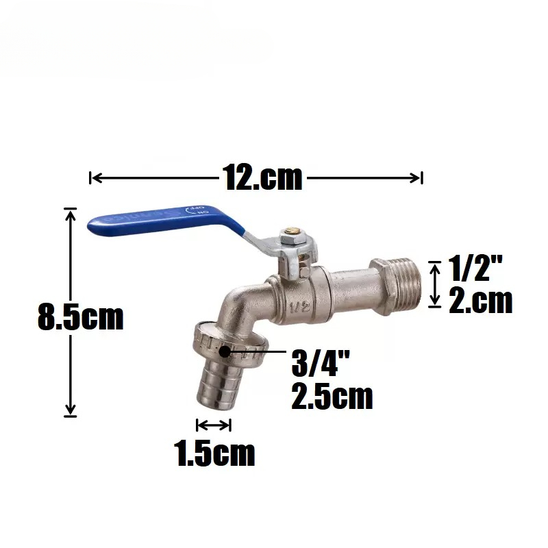 Dual Outlet Zinc Alloy Garden Faucet Heavy Duty Outdoor Bibcock For Irrigation And Home Use 2