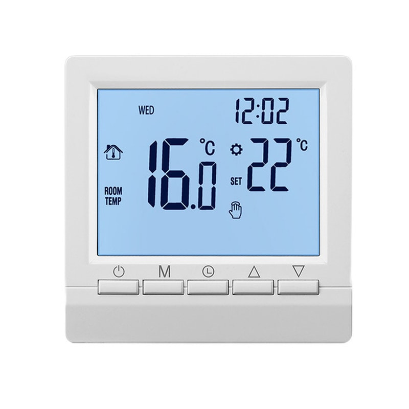 Smart Programmable Thermostat for Gas Boiler Heating with Digital Control and Child Lock