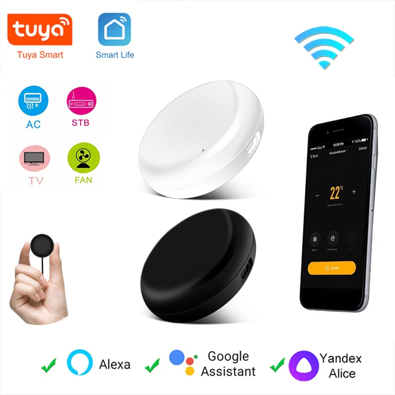 Smart WiFi IR Remote Control Hub for TV AC Alexa Google Home Tuya