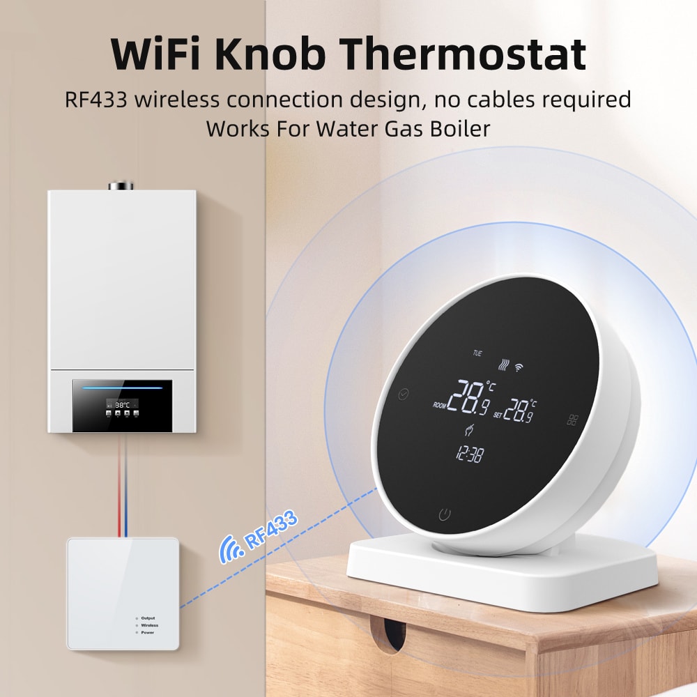 Smart WiFi Thermostat For Gas Boiler With Alexa Tuya Control 1