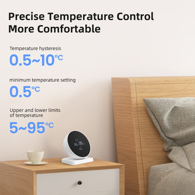 Smart WiFi Thermostat For Gas Boiler With Alexa Tuya Control 3