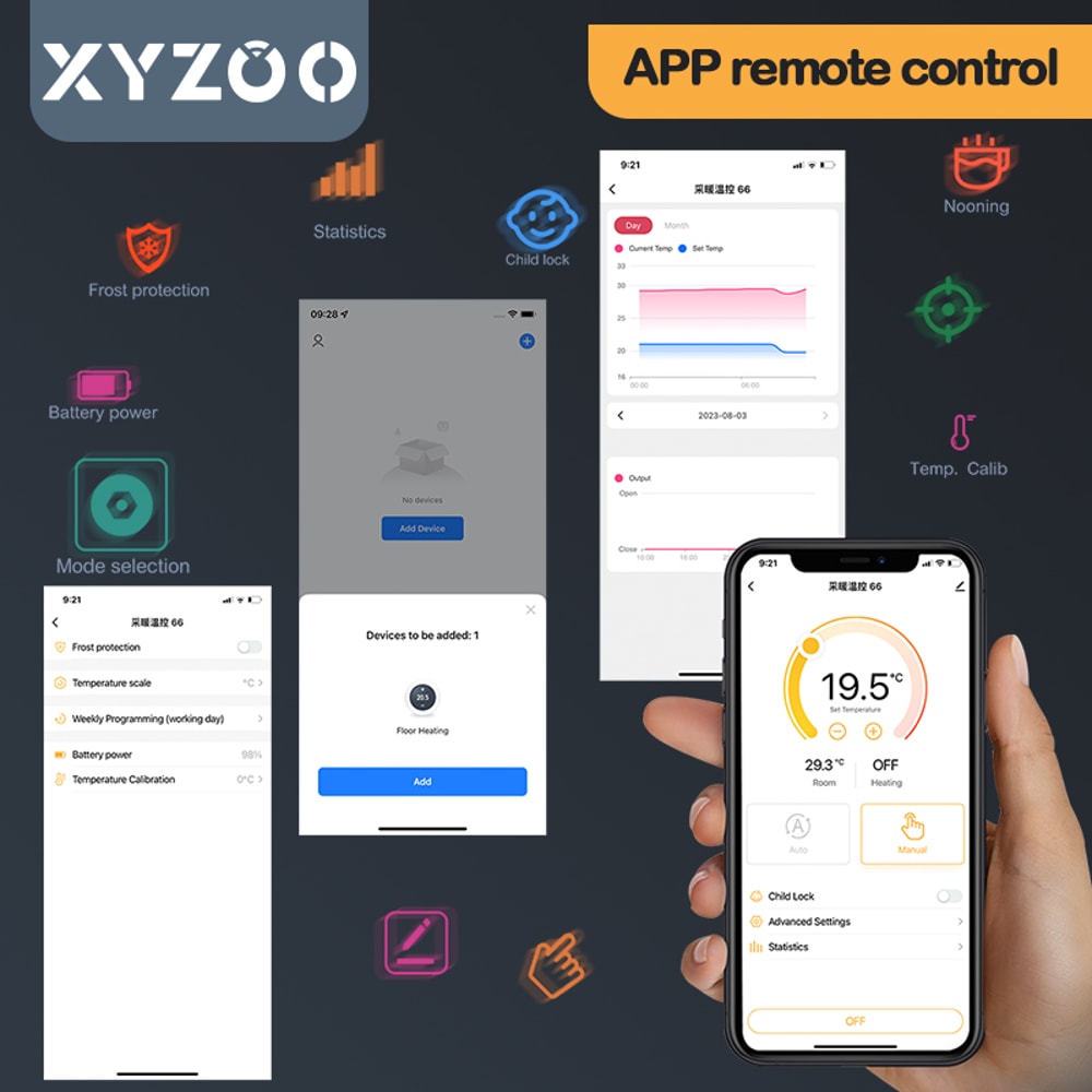 Smart WiFi Thermostat for Gas Boiler Programmable Tuya Controller with Alexa Google Home