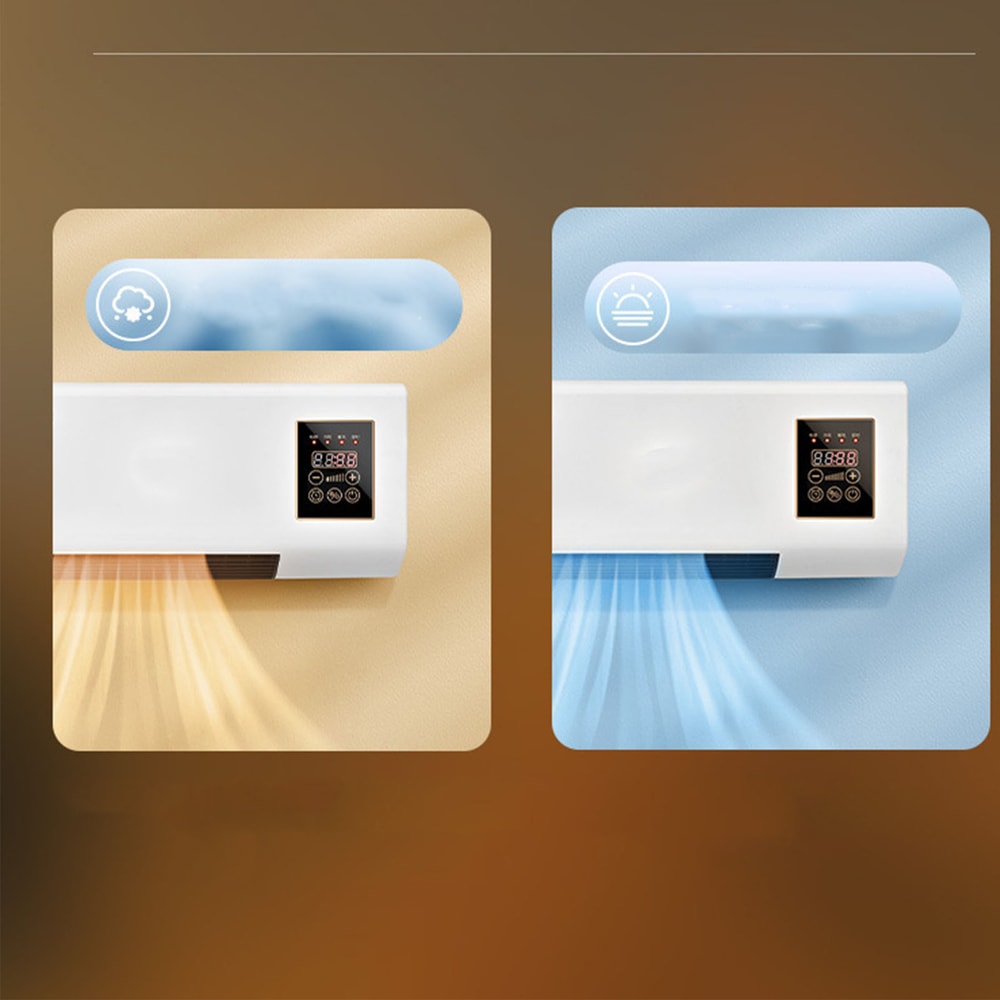 Portable Air Conditioner Heater Wall Mounted with Remote Control