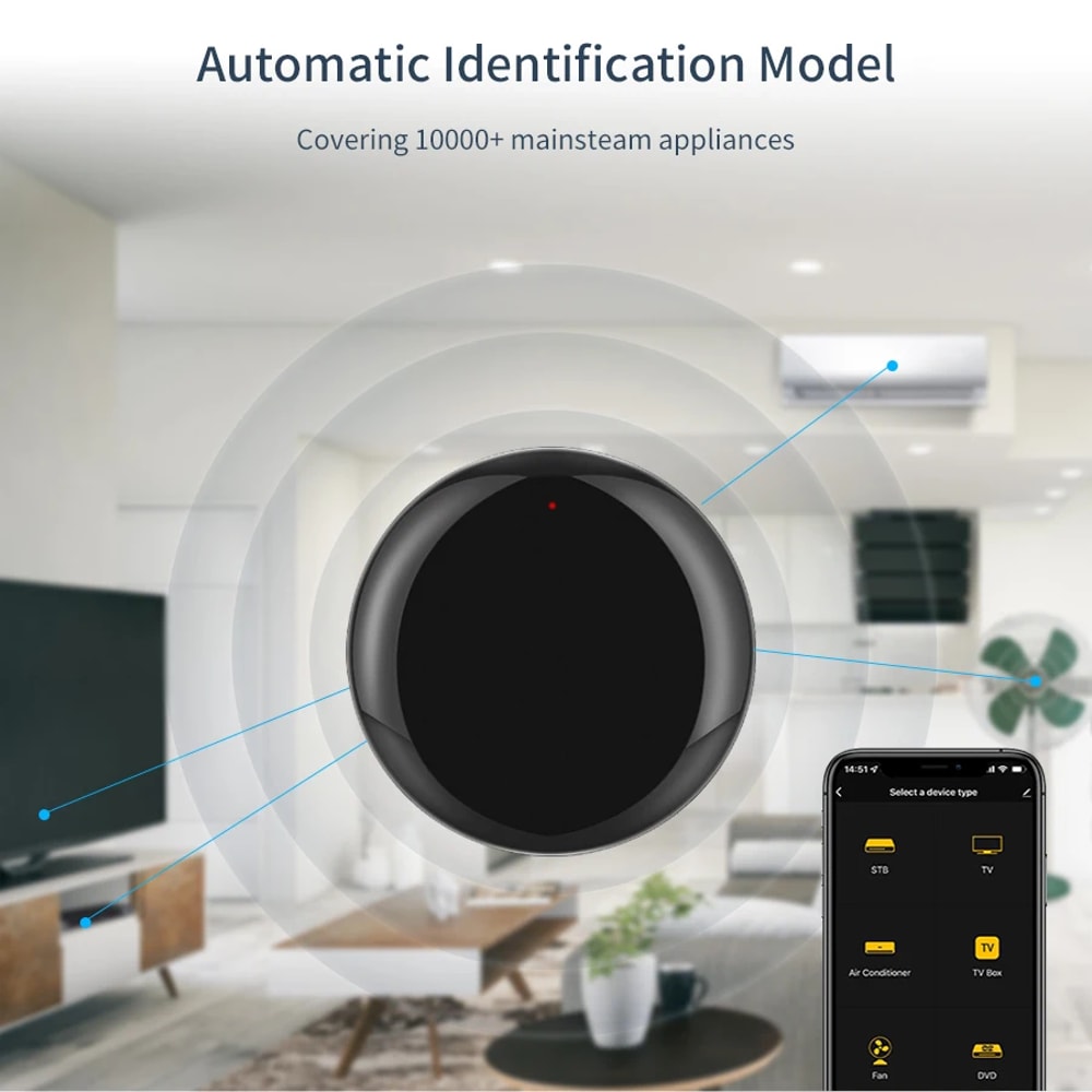 Smart WiFi IR Remote Hub Universal Controller for AC TV Works with Alexa Google Home
