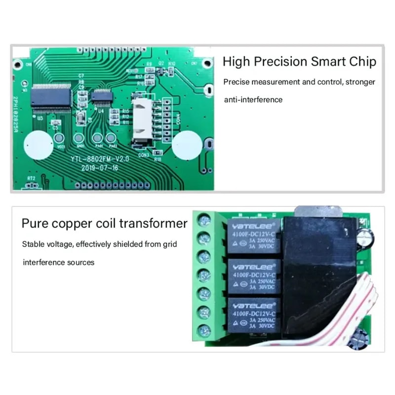 High Precision Smart Thermostat Panel for AC Cooling Heating Ventilation