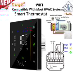 smart wifi fan coil thermostat with control for heating and cooling