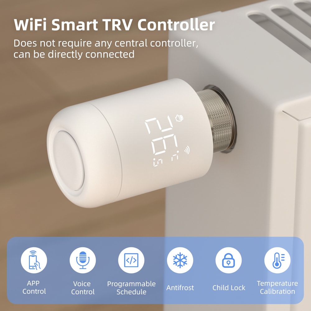 Smart Radiator Valve WiFi Thermostat Controller With Alexa Google Home Support 1