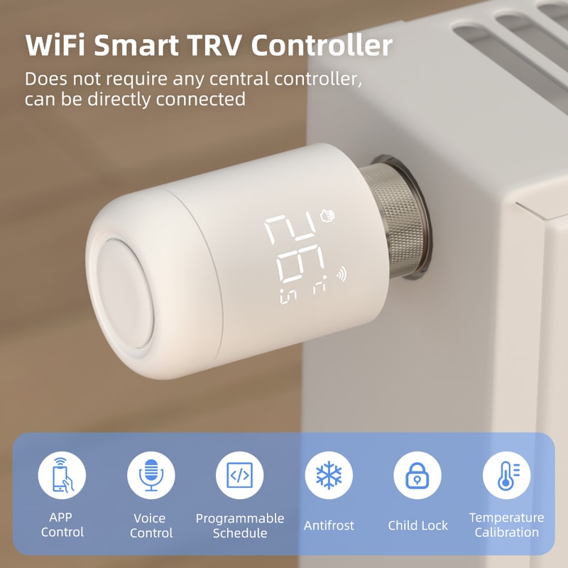 Smart Radiator Valve WiFi Thermostat Controller With Alexa Google Home Support 1