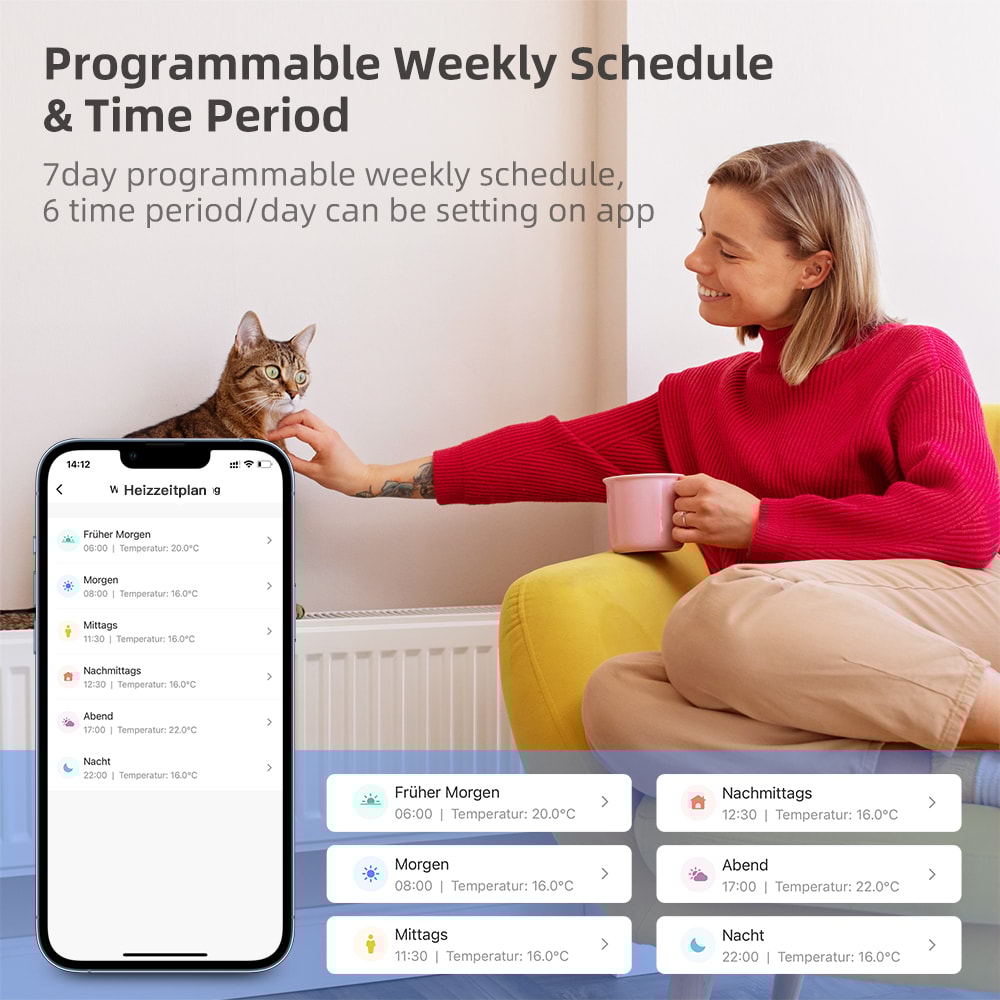 Smart Radiator Valve WiFi Thermostat Controller With Alexa Google Home Support 3