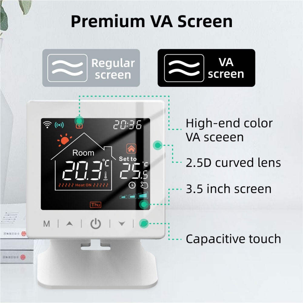 Smart WiFi Thermostat for Gas Boilers with Alexa Google and Tuya App Control